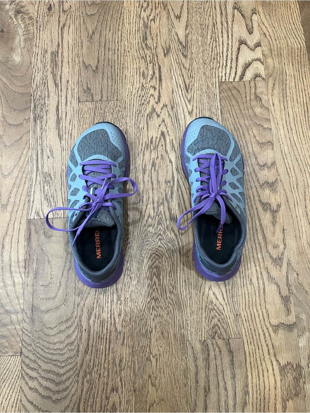 Merrell Women's Gray and Purple Trail Sneakers